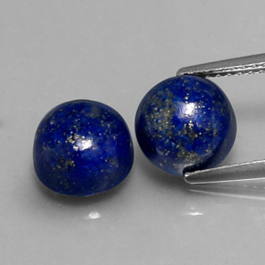 Pedras preciosas de lápis-lazúli azul natural de  ct, corte redondo, opaco