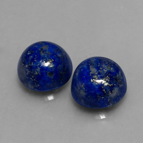 Pedras preciosas de lápis-lazúli azul natural de  ct, corte redondo, opaco
