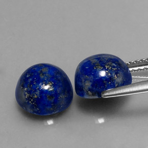 Pedras preciosas de lápis-lazúli azul natural de  ct, corte redondo, opaco