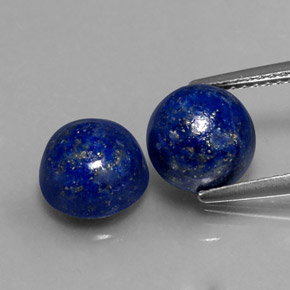 Pedras preciosas de lápis-lazúli azul natural de  ct, corte redondo, opaco