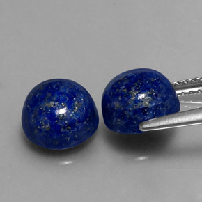 Pedras preciosas de lápis-lazúli azul natural de  ct, corte redondo, opaco