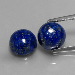 Pedras preciosas de lápis-lazúli azul natural de  ct, corte redondo, opaco