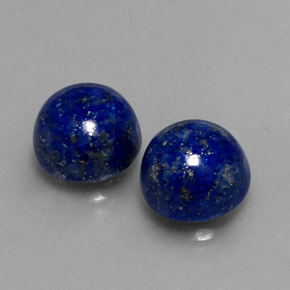 Pedras preciosas de lápis-lazúli azul natural de  ct, corte redondo, opaco