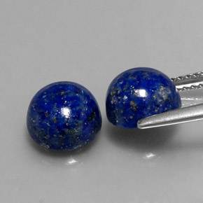 Pedras preciosas de lápis-lazúli azul natural de  ct, corte redondo, opaco