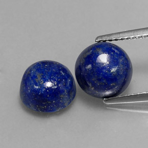 Pedras preciosas de lápis-lazúli azul natural de  ct, corte redondo, opaco