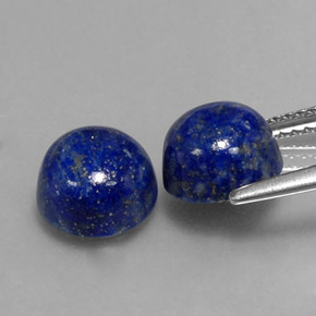 Pedras preciosas de lápis-lazúli azul natural de  ct, corte redondo, opaco
