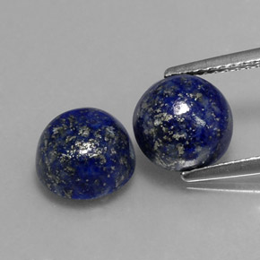 Pedras preciosas de lápis-lazúli azul natural de  ct, corte redondo, opaco