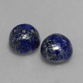 Pedras preciosas de lápis-lazúli azul natural de  ct, corte redondo, opaco