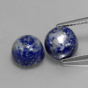 Pedras preciosas de lápis-lazúli azul natural de  ct, corte redondo, opaco