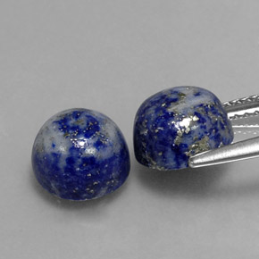 Pedras preciosas de lápis-lazúli azul natural de  ct, corte redondo, opaco