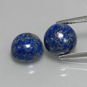 Pedras preciosas de lápis-lazúli azul natural de  ct, corte redondo, opaco