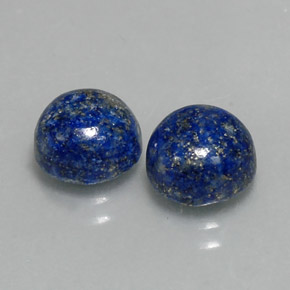 Pedras preciosas de lápis-lazúli azul natural de  ct, corte redondo, opaco