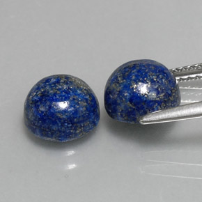 Pedras preciosas de lápis-lazúli azul natural de  ct, corte redondo, opaco