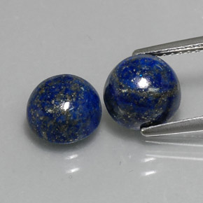 Pedras preciosas de lápis-lazúli azul natural de  ct, corte redondo, opaco
