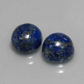 Pedras preciosas de lápis-lazúli azul natural de  ct, corte redondo, opaco