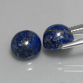 Pedras preciosas de lápis-lazúli azul natural de  ct, corte redondo, opaco