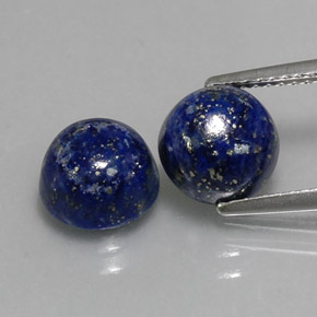 Pedras preciosas de lápis-lazúli azul natural de  ct, corte redondo, opaco