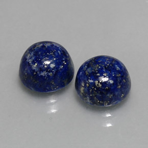 Pedras preciosas de lápis-lazúli azul natural de  ct, corte redondo, opaco