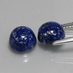 Pedras preciosas de lápis-lazúli azul natural de  ct, corte redondo, opaco