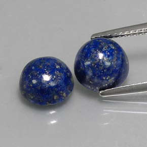Pedras preciosas de lápis-lazúli azul natural de  ct, corte redondo, opaco