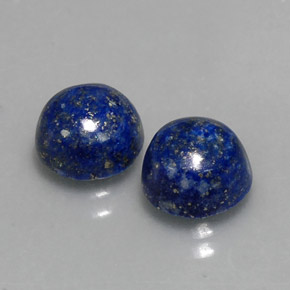 Pedras preciosas de lápis-lazúli azul natural de  ct, corte redondo, opaco