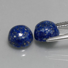 Pedras preciosas de lápis-lazúli azul natural de  ct, corte redondo, opaco