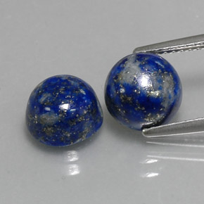 Pedras preciosas de lápis-lazúli azul natural de  ct, corte redondo, opaco