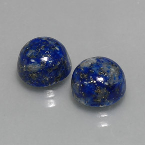 Pedras preciosas de lápis-lazúli azul natural de  ct, corte redondo, opaco