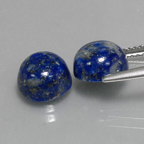 Pedras preciosas de lápis-lazúli azul natural de  ct, corte redondo, opaco