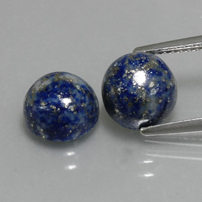 Pedras preciosas de lápis-lazúli azul natural de  ct, corte redondo, opaco