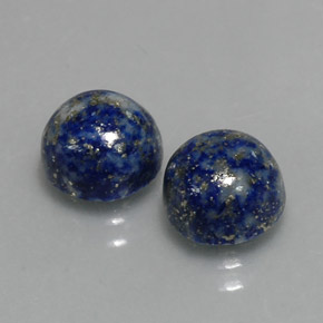 Pedras preciosas de lápis-lazúli azul natural de  ct, corte redondo, opaco