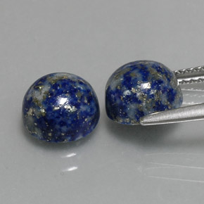 Pedras preciosas de lápis-lazúli azul natural de  ct, corte redondo, opaco