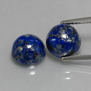 Pedras preciosas de lápis-lazúli azul natural de  ct, corte redondo, opaco
