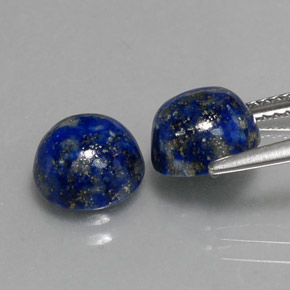 Pedras preciosas de lápis-lazúli azul natural de  ct, corte redondo, opaco