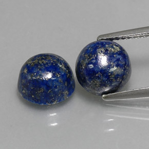 Pedras preciosas de lápis-lazúli azul natural de  ct, corte redondo, opaco