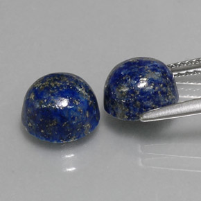 Pedras preciosas de lápis-lazúli azul natural de  ct, corte redondo, opaco