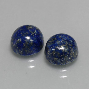 Pedras preciosas de lápis-lazúli azul natural de  ct, corte redondo, opaco