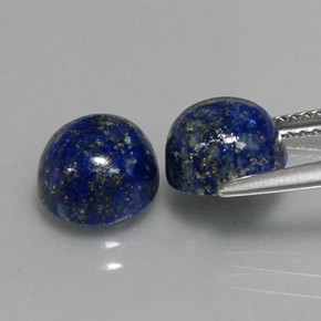 Pedras preciosas de lápis-lazúli azul natural de  ct, corte redondo, opaco