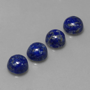 Pedras preciosas de lápis-lazúli azul natural de  ct, corte redondo, opaco