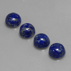 Pedras preciosas de lápis-lazúli azul natural de  ct, corte redondo, opaco