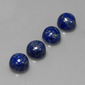 Pedras preciosas de lápis-lazúli azul natural de  ct, corte redondo, opaco