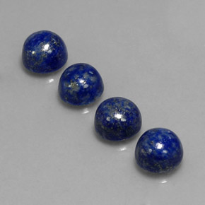Pedras preciosas de lápis-lazúli azul natural de  ct, corte redondo, opaco