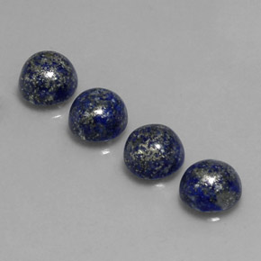 Pedras preciosas de lápis-lazúli azul natural de  ct, corte redondo, opaco