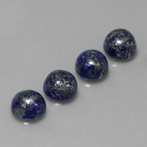 Pedras preciosas de lápis-lazúli azul natural de  ct, corte redondo, opaco