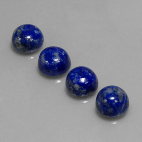 Pedras preciosas de lápis-lazúli azul natural de  ct, corte redondo, opaco