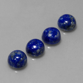 Pedras preciosas de lápis-lazúli azul natural de  ct, corte redondo, opaco
