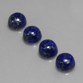 Pedras preciosas de lápis-lazúli azul natural de  ct, corte redondo, opaco