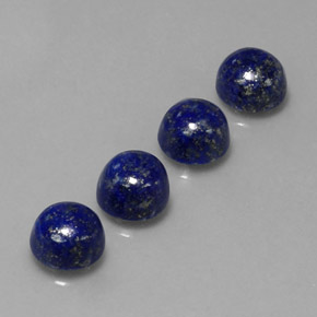 Pedras preciosas de lápis-lazúli azul natural de  ct, corte redondo, opaco