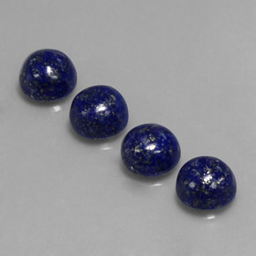 Pedras preciosas de lápis-lazúli azul natural de  ct, corte redondo, opaco