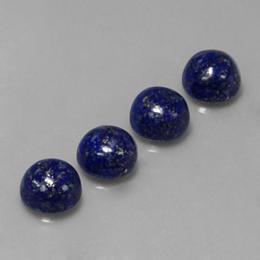 Pedras preciosas de lápis-lazúli azul natural de  ct, corte redondo, opaco